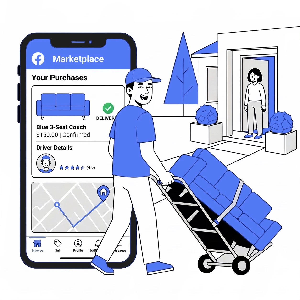 From Marketplace to your place,  same day.